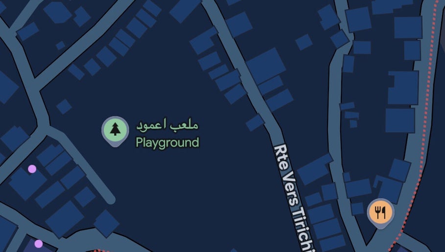Map view near Redha in Marseille, Provence-alpes-côte D'azur, FR with highlighted playground area.