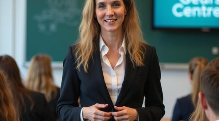 Psychologist in a classroom at Brain Gears Psychological Services, Balloch, Scotland, GB.