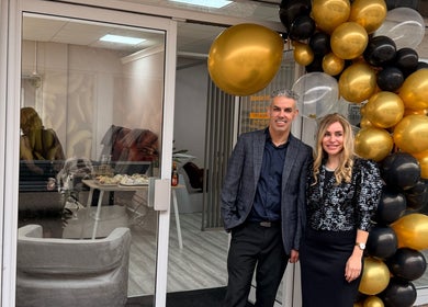 Maison de Femme grand opening with balloons in Bristol, England, GB.