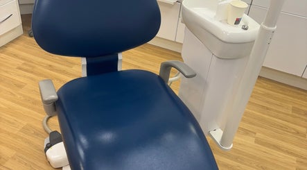 Comfortable blue spa chair at Studio Blancc, Telford, England, GB, offering top wellness services.