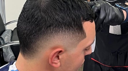 Close-up of a stylish haircut at Hafizi Barber, Melbourne, Victoria, AU, showcasing precision and artistry.