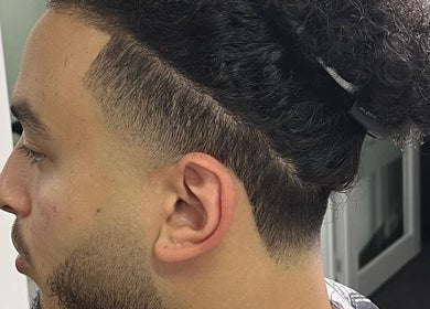 Close-up of a stylish fade haircut at Hafizi Barber in Melbourne, Victoria, AU.