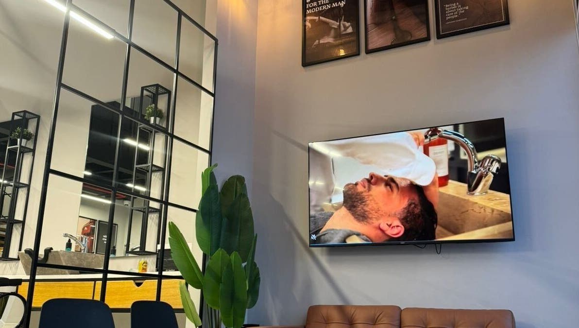 Upscale setting at Yousef Afandi - Hittin Branch, Riyadh, showcasing modern grooming ambiance.