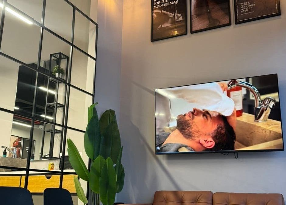 Upscale setting at Yousef Afandi - Hittin Branch, Riyadh, showcasing modern grooming ambiance.