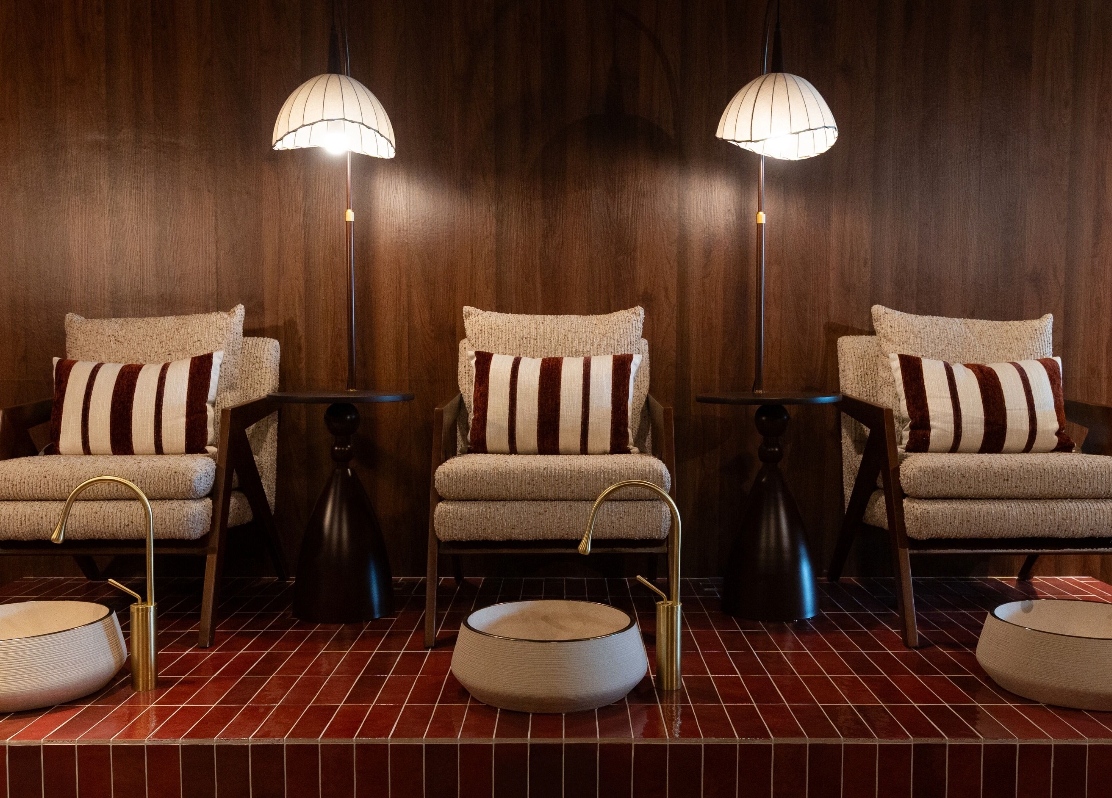 Luxurious pedicure chairs at Cupid's Club, Singapore, Singapore, SG, offering ultimate relaxation.