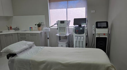 DERMALINK STUDIO's serene treatment room with advanced equipment in Tarneit, Victoria, AU.