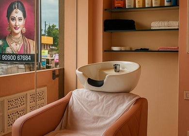 Hair wash station at G3 Bridal and Beauty Studio in Avadi, Tamil Nadu, IN, offering a relaxing ambiance.