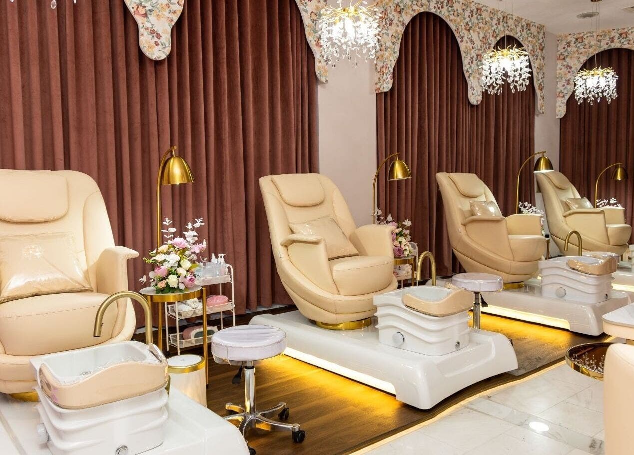 Luxurious pedicure spa chairs at Maison De Beauté, Doha, Doha, QA offering a premium beauty experience.