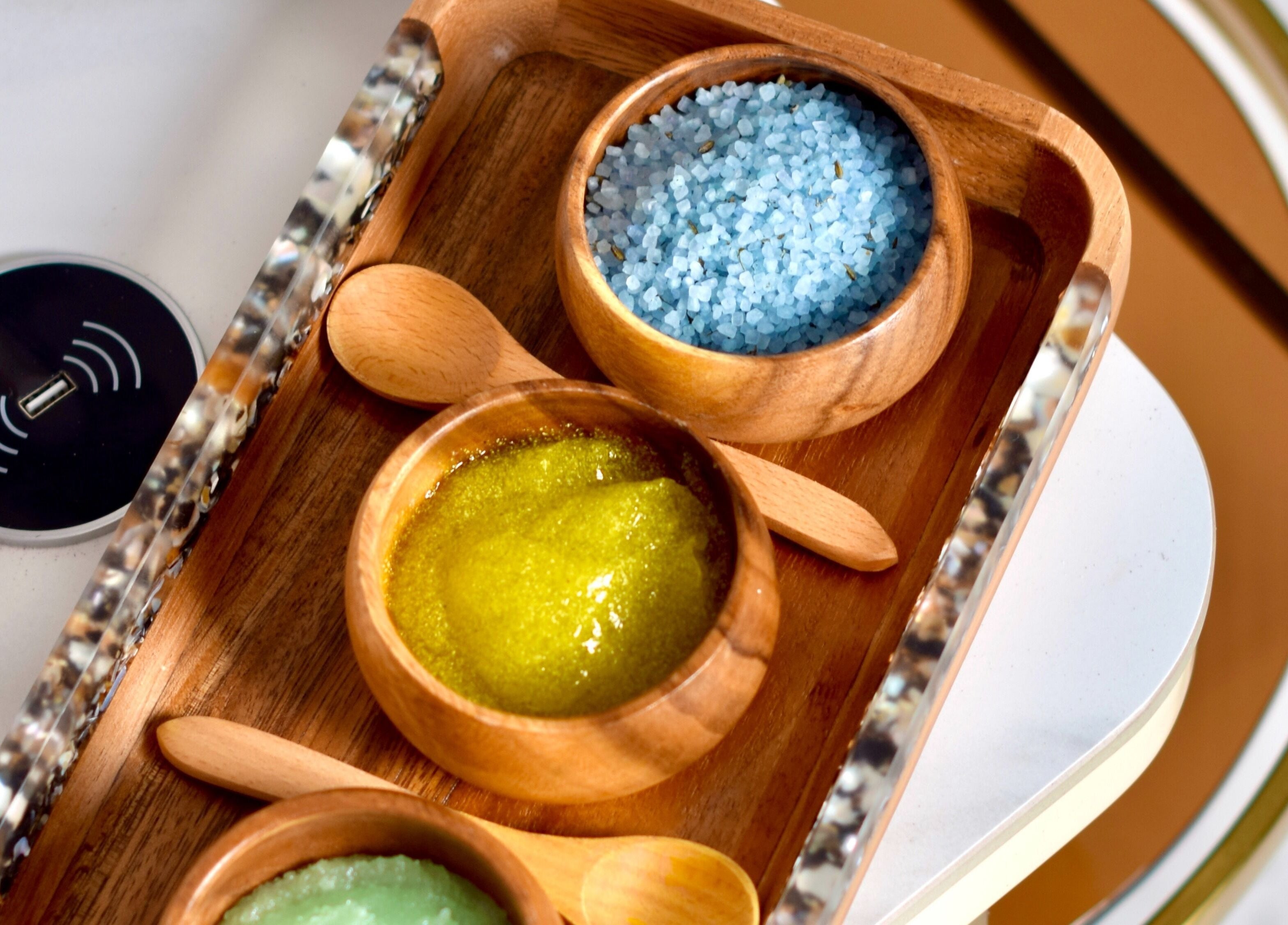 Luxurious spa products at Maison De Beauté, Doha, Doha, QA offer a calming wellness experience.