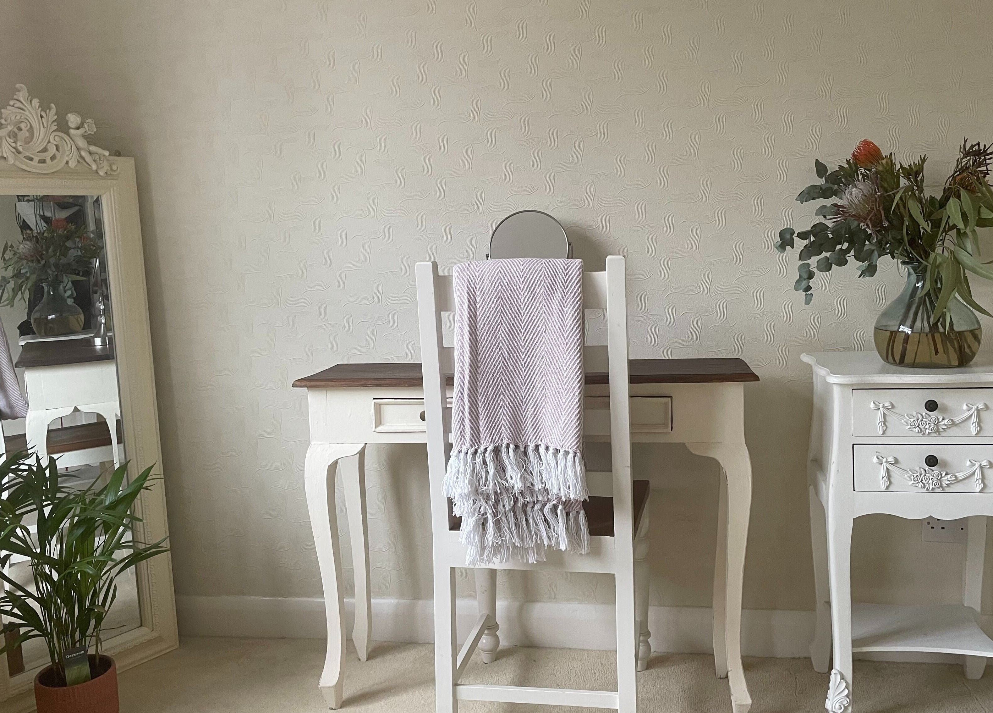 Chic beauty space at Temiluxe, Keynsham, England, GB with a vintage mirror and elegant decor.