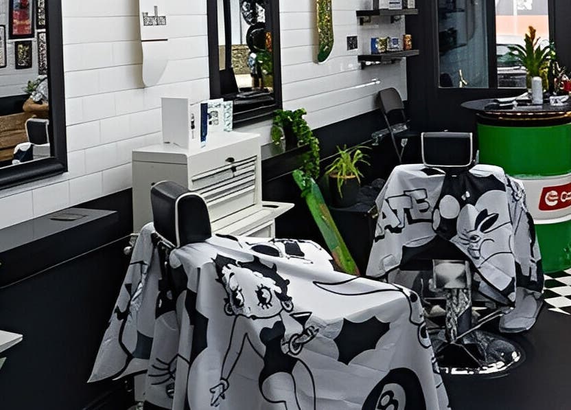 Modern salon interior at Chatterbox in Lisburn, Northern Ireland, GB with stylish decor and vibrant atmosphere.