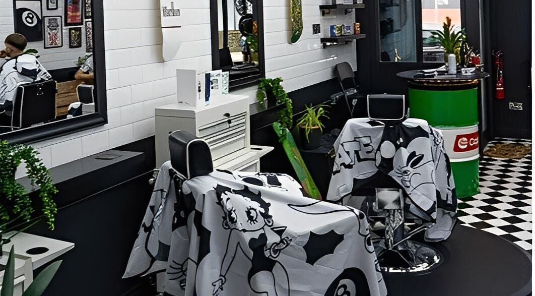 Modern salon interior at Chatterbox in Lisburn, Northern Ireland, GB with stylish decor and vibrant atmosphere.