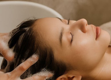 Relaxing hair wash at The Head Haven in Portsmouth, England, GB. Ultimate spa experience for rejuvenation.