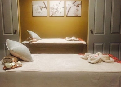Serene massage room at Thai Metha, North Adelaide, South Australia, AU showcasing tranquil atmosphere.