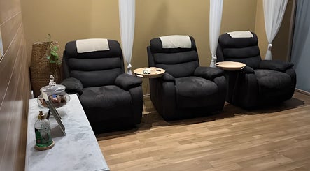 Cozy massage chairs at Thai Metha Massage, North Adelaide, South Australia, AU for a relaxing experience.
