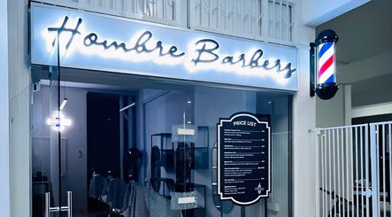 Hombre Barbers (Bishan) entrance showcasing modern design in Singapore, Singapore, SG.