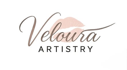 Veloura Artistry logo with lip design in Flinders, New South Wales, AU.