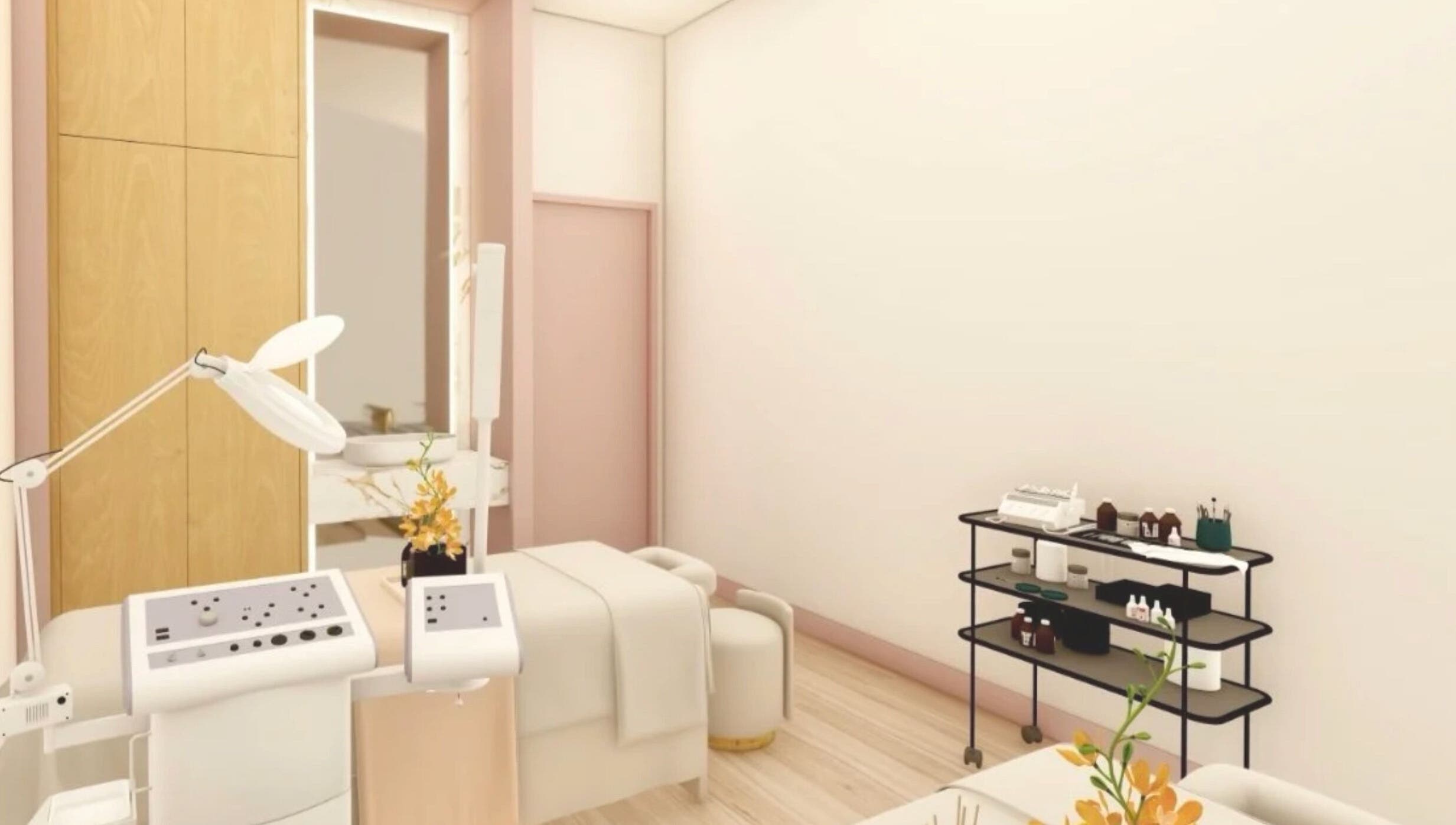 Serene treatment room at The Look Cosmetic Group, Hurstville, New South Wales, AU, featuring relaxing spa setup.