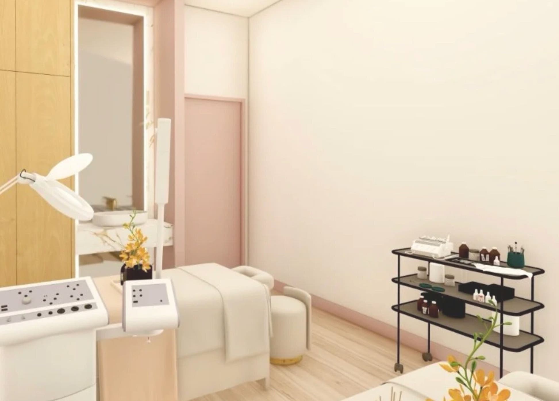 Serene treatment room at The Look Cosmetic Group, Hurstville, New South Wales, AU, featuring relaxing spa setup.