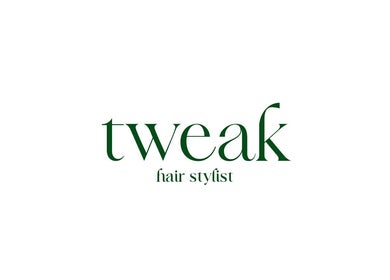 TweakHair logo in green, Fakenham, England, GB, elegant hair stylist brand.