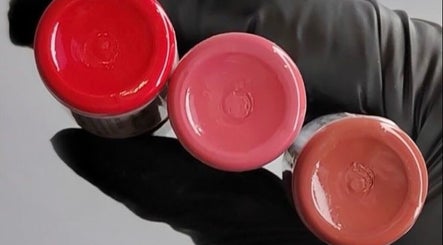 Colorful pigment jars at LUXE skincare, Melbourne, Victoria, AU. Perfect for beauty treatments.