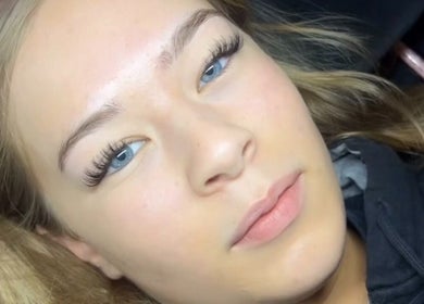 Close-up of eyelash extensions at Lashed by Aria, Torquay, Victoria, AU.