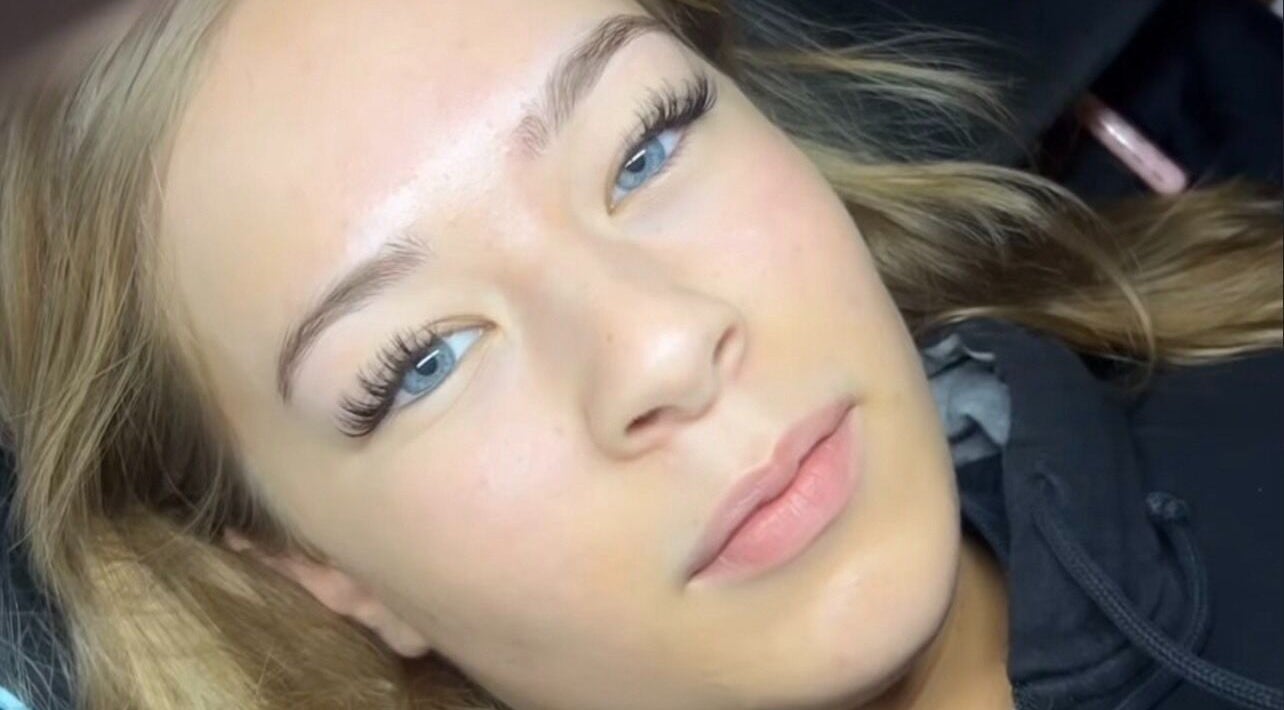 Close-up of eyelash extensions at Lashed by Aria, Torquay, Victoria, AU.