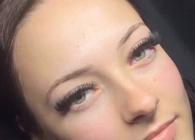 Close-up of eyelash extensions at Lashed by Aria, Torquay, Victoria, AU showcasing detailed beauty results.
