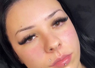 Close-up of beautiful lash extensions at Lashed by Aria, Torquay, Victoria, AU.