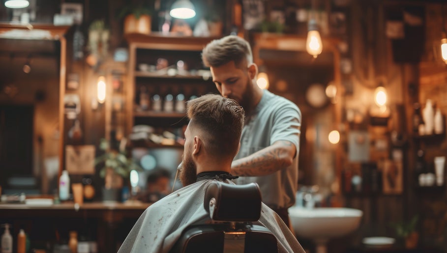 Moderne barbershop bij nabilwebstudio in Antwerpen, Vlaanderen, BE. Stijlvolle kapselervaringen.