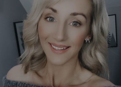 Smiling woman with blonde hair at C Beauty Tinahely, located in Tinahely, County Wicklow, IE.