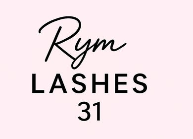 Logo de Rym_Lashes à Toulouse, Occitanie, FR sur fond rose pâle.
