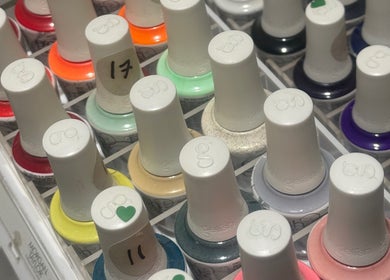 Vibrant gel nail polish collection at Holmaibeauty, Wellington, Wellington Region, NZ.