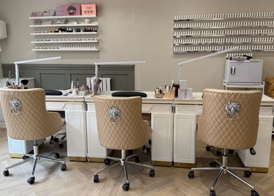 Luxurious nail stations at Ann's Nails and Beauty in Ruddington, England, GB, showcasing a refined setup.
