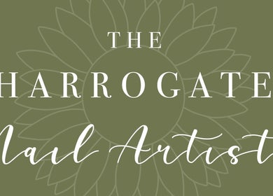 Logo of The Harrogate Nail Artist in Harrogate, England, GB on a green background.