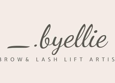 Elegant logo of .byellie, a brow and lash lift artist in Kilmarnock, Scotland, GB.