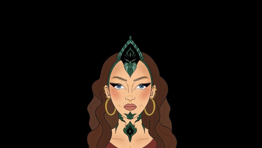 Illustration artistique d'une femme ornée. Baume de Lucine, Besançon, Bourgogne-franche-comté, FR.