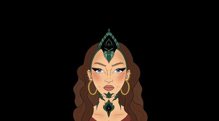 Illustration artistique d'une femme ornée. Baume de Lucine, Besançon, Bourgogne-franche-comté, FR.