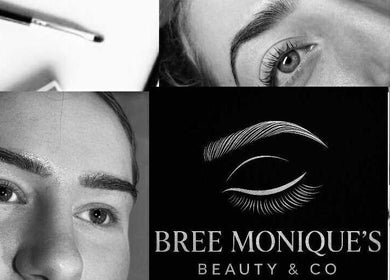 Close-up of perfectly shaped eyebrows at BREE MONIQUE'S BEAUTY & CO in Emerald, Queensland, AU.