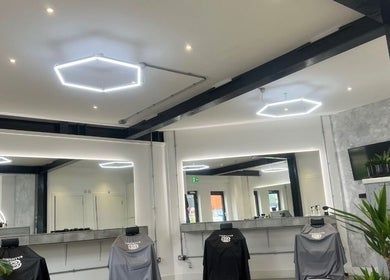 Spacious beauty salon interior at Twenty8, Edinburgh, Scotland, GB, featuring sleek design and bright lighting.