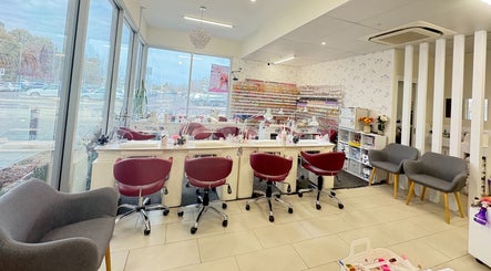 Interior of Vivid Nails And Beauty in Lyneham, Australian Capital Territory, AU with elegant nail stations.