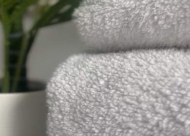 Plush towels at Rebecca Louise Beauty, Culcheth, England, GB, enhancing the spa-like experience.