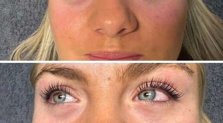 Before and after eyelash lift at Bella Beauty & Nails, Banbridge, Northern Ireland, GB.