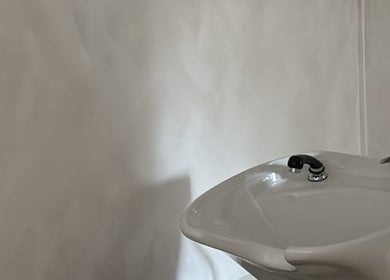 Modern salon basin at Hair By Macey Coles, Clifton, England, GB.