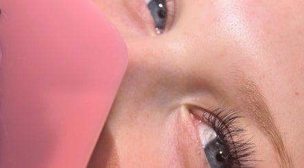 Close-up of expertly applied lashes at Lashes by Elise, Sleaford, England, GB.