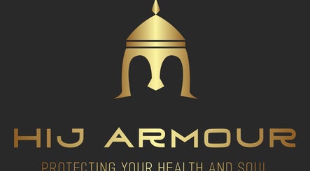 Hijarmour logo featuring a golden helmet design, located in Aylesbury, England, GB.