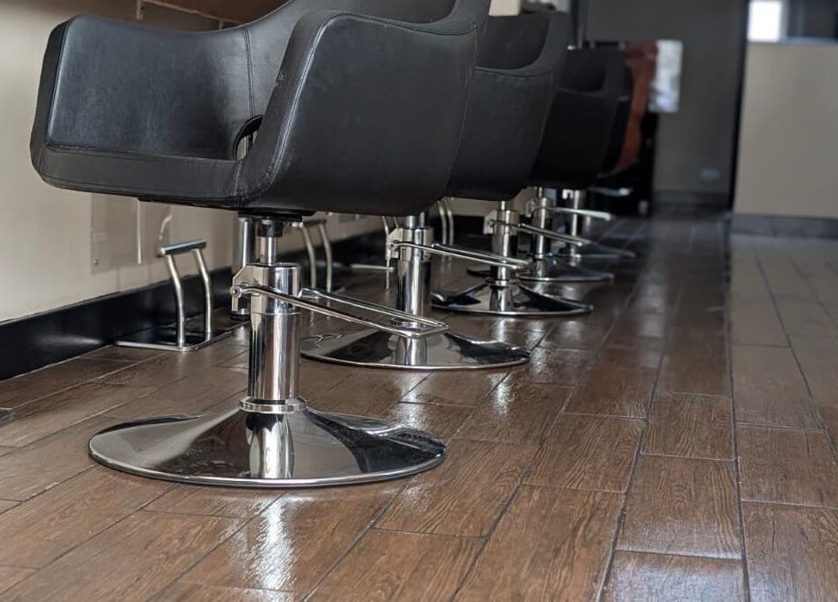 Stylish salon chairs at Danielle_TheColourRoom, Gloucester, England, GB, offering premium beauty experiences.