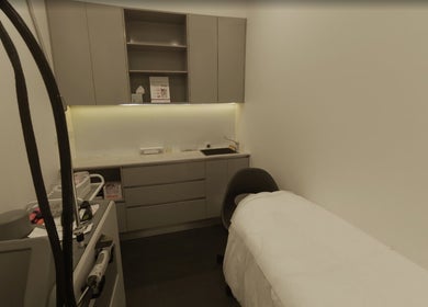 Relaxing treatment room at Mouda Laser & Skin Clinic, Wentworthville, New South Wales, AU.
