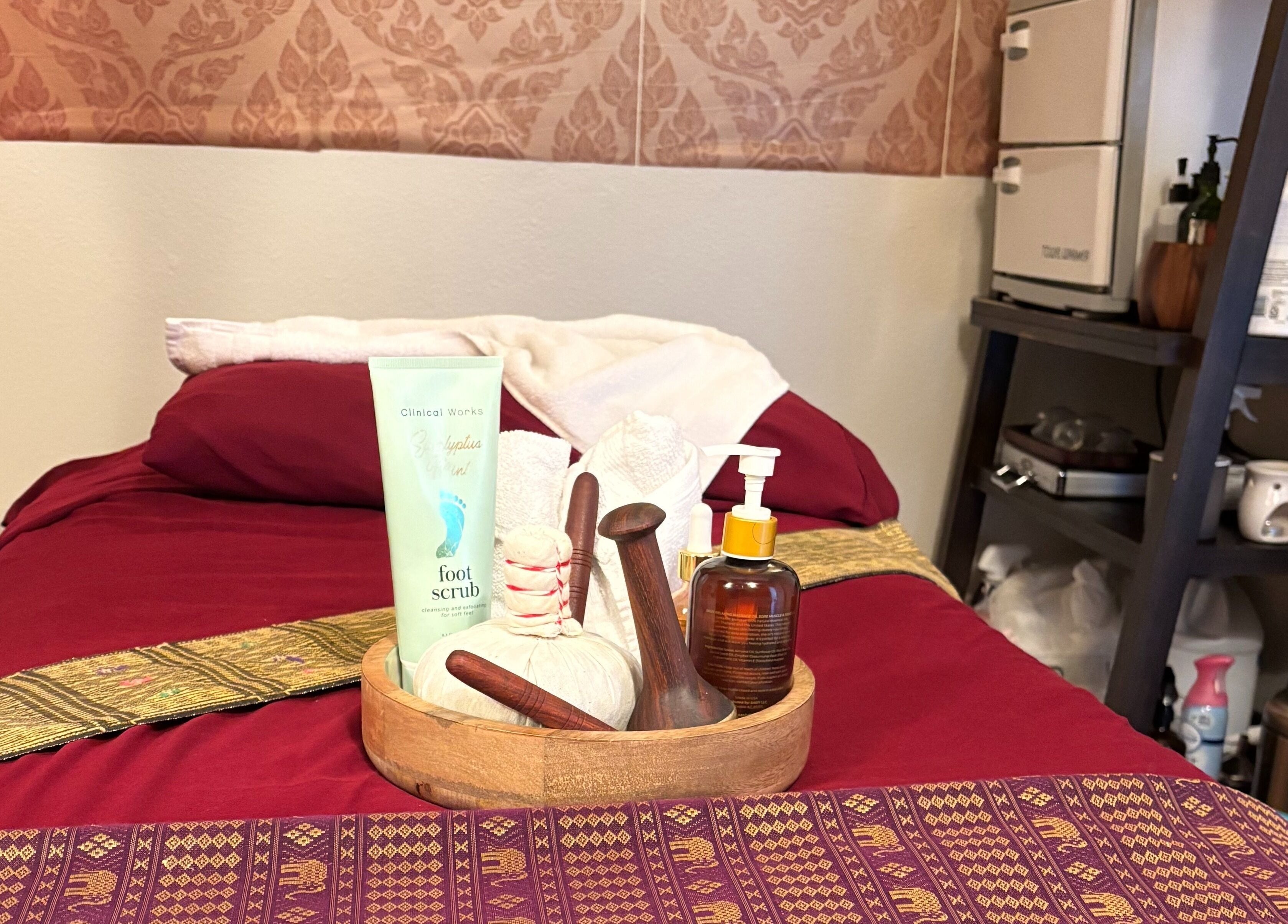 Relaxing massage setup at Creative Spa & Az Siam Thai Massage, Scottsdale, Arizona, US.