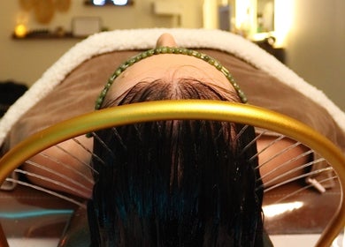 Relaxing hair treatment at Oula Head Spa in Brisbane, Queensland, AU, showcasing serene wellness atmosphere.